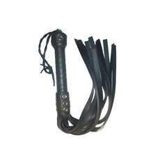 Load image into Gallery viewer, Bare Leatherworks - Full Vegan Flogger - Rubber (Black)