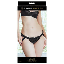 Load image into Gallery viewer, Velvet Harness & Mini Vibe (Black)