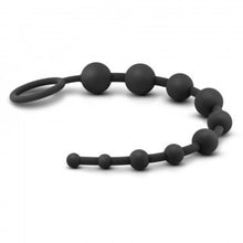 Load image into Gallery viewer, Anal Adventures 10 Silicone Anal Beads (Black)
