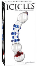 Load image into Gallery viewer, Icicles No 18 Dildo Glass (Blue/Red)