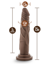 Load image into Gallery viewer, Dr. Skin Realistic Cock Basic - 7.5 inch (Chocolate)