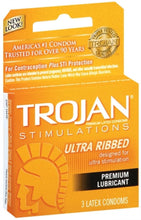 Load image into Gallery viewer, Trojan Ultra Ribbed Condoms - 3 Pack