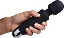 Load image into Gallery viewer, Deep Velvet 18x Silicone Massage Wand (Black)