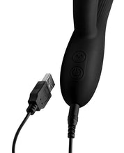 Load image into Gallery viewer, 7X Bendable Silicone Rabbit Vibrator (Black)