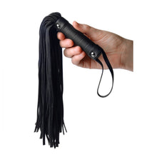 Load image into Gallery viewer, Pleather Pleasure Mini Flogger (Black)