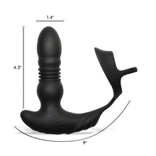 Load image into Gallery viewer, Thrusting Vibrator with Cock and Ball Ring and Remote