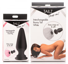 Load image into Gallery viewer, Tailz Bunny Tail with Small Anal Plug (White)
