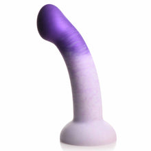Load image into Gallery viewer, G-Swirl G-Spot Silicone Dildo (Purple/White)