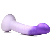Load image into Gallery viewer, G-Swirl G-Spot Silicone Dildo (Purple/White)
