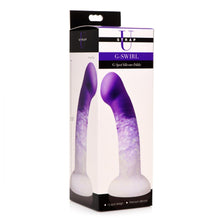 Load image into Gallery viewer, G-Swirl G-Spot Silicone Dildo (Purple/White)
