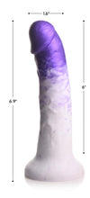 Load image into Gallery viewer, Swirl Realistic Silicone Dildo - 7 inch (Purple/White)