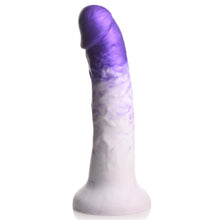 Load image into Gallery viewer, Swirl Realistic Silicone Dildo - 7 inch (Purple/White)