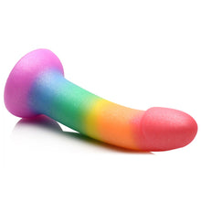 Load image into Gallery viewer, Phallic Rainbow Silicone Dildo - 7 inch (Rainbow)