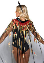 Load image into Gallery viewer, Glitter Flame Devil Cape and Devil Horns - 2 Piece