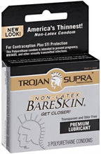 Load image into Gallery viewer, Trojan Supra Bare Skin Condoms - 3 Pack