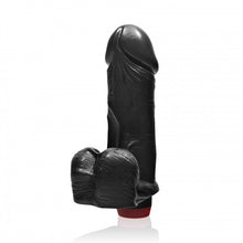 Load image into Gallery viewer, Vibrating Dildo Thick with Balls - 7 inch (Black)