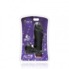 Load image into Gallery viewer, Vibrating Dildo Thick with Balls - 7 inch (Black)