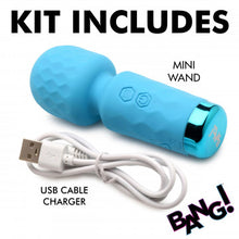 Load image into Gallery viewer, Bang 10X Mini Silicone Wand (Blue)
