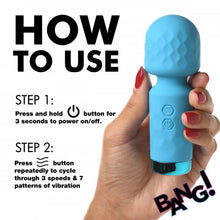 Load image into Gallery viewer, Bang 10X Mini Silicone Wand (Blue)
