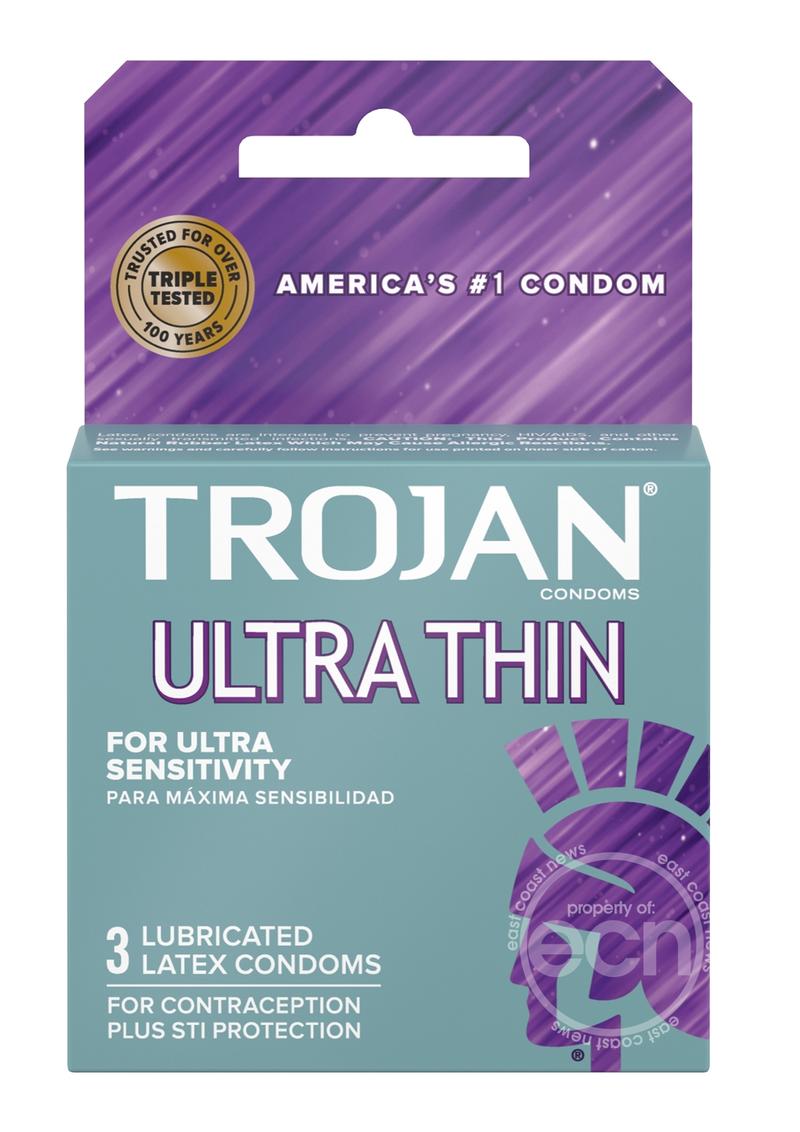 Trojan Ultra Thin Condoms - 3 Pack