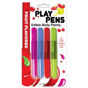 Play Pens Edible Body Paint Brushes - 4 Flavors