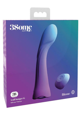 3Some Wall Banger G Silicone Rechargeable Vibrator with Remote Control - Purple