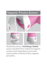 Load image into Gallery viewer, 3Some Wall Banger Rabbit Silicone Vibrator USB Rechargeable Suction Cup Wireless Remote Splashproof
