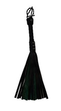 Load image into Gallery viewer, Bare Leatherworks - Midsize Cow Flogger (Black/Green)
