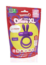 Load image into Gallery viewer, 4t Ohare XL Rechargeable Silicone Rabbit Vibrating Cock Ring - Grape/Purple - XLarge
