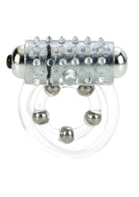 Load image into Gallery viewer, 5 Bead Maximus Ring Vibrating Cock Ring - Clear
