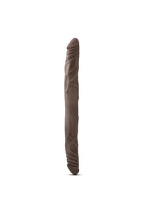 Dr. Skin Silver Collection Double Dildo 14in - Chocolate