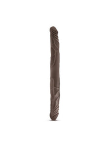 Dr. Skin Silver Collection Double Dildo 14in - Chocolate