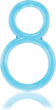 Load image into Gallery viewer, Ofinity Super Stretchy Double Silicone Cock Ring (Blue)
