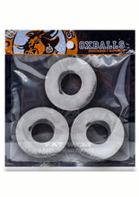 Load image into Gallery viewer, Oxballs Fat Willy Jumbo Cock Ring (3 pack) - Clear
