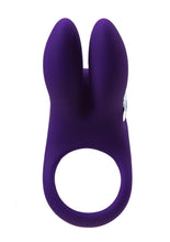 Load image into Gallery viewer, VeDO Sexy Bunny Rechargeable Silicone Couples Cock Ring - Deep Purple
