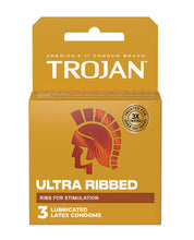 Load image into Gallery viewer, Trojan Ultra Ribbed Condoms - 3 Pack
