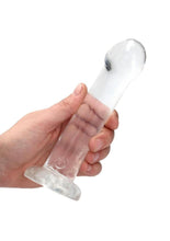 Load image into Gallery viewer, RealRock Crystal Clear Non Realistic Dildo with Suction Cup 6.7in
