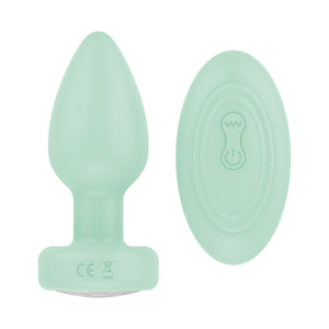 Vibrating Plug W/ Remote Green