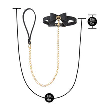 Load image into Gallery viewer, Temptasia Ardor Collar &amp; Leash Black With Bow
