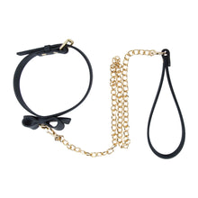 Load image into Gallery viewer, Temptasia Ardor Collar &amp; Leash Black With Bow
