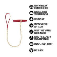 Load image into Gallery viewer, Temptasia Ardor Collar &amp; Leash Red With Bow
