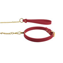 Load image into Gallery viewer, Temptasia Ardor Collar &amp; Leash Red With Bow
