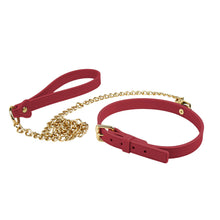 Load image into Gallery viewer, Temptasia Ardor Collar &amp; Leash Red With Bow
