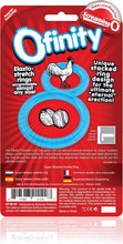 Load image into Gallery viewer, Ofinity Super Stretchy Double Silicone Cock Ring (Blue)
