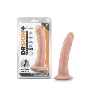 Dr. Skin Plus 7" Posable Dildo - Vanilla