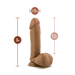 Dr. Skin Silver Collection Dr. William Dildo with Balls and Suction Cup - 8 inch