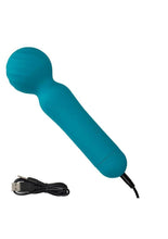 Load image into Gallery viewer, Couture Collection Rumble Rechargeable Silicone Wand - Blue
