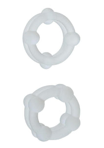 Alpha Liquid Silicone Double Stacker Rings - Clear