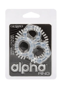 Alpha Liquid Silicone Beaded Rings Set - Clear