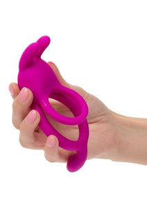 Closer intimate Rechargeable Cock Ring with Clitoral Stimulator - Pink